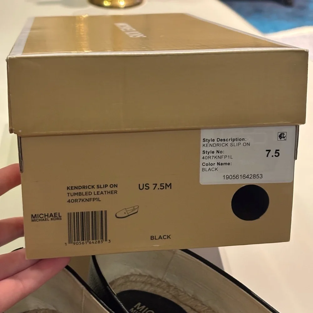 ✨NIB✨ Michael Kors Black and Tan Kendrick Slip On Ballet Flat - Picture 8 of 10